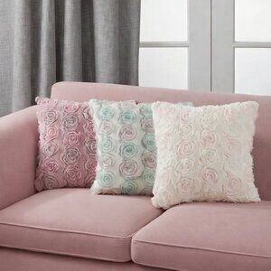 Allover Roses 17" Throw Pillow with Inserts